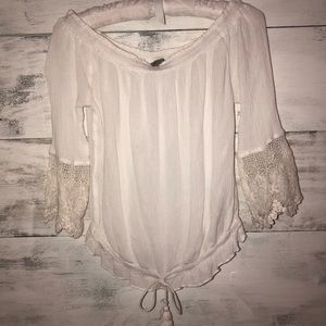 White off the shoulder top